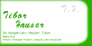 tibor hauser business card